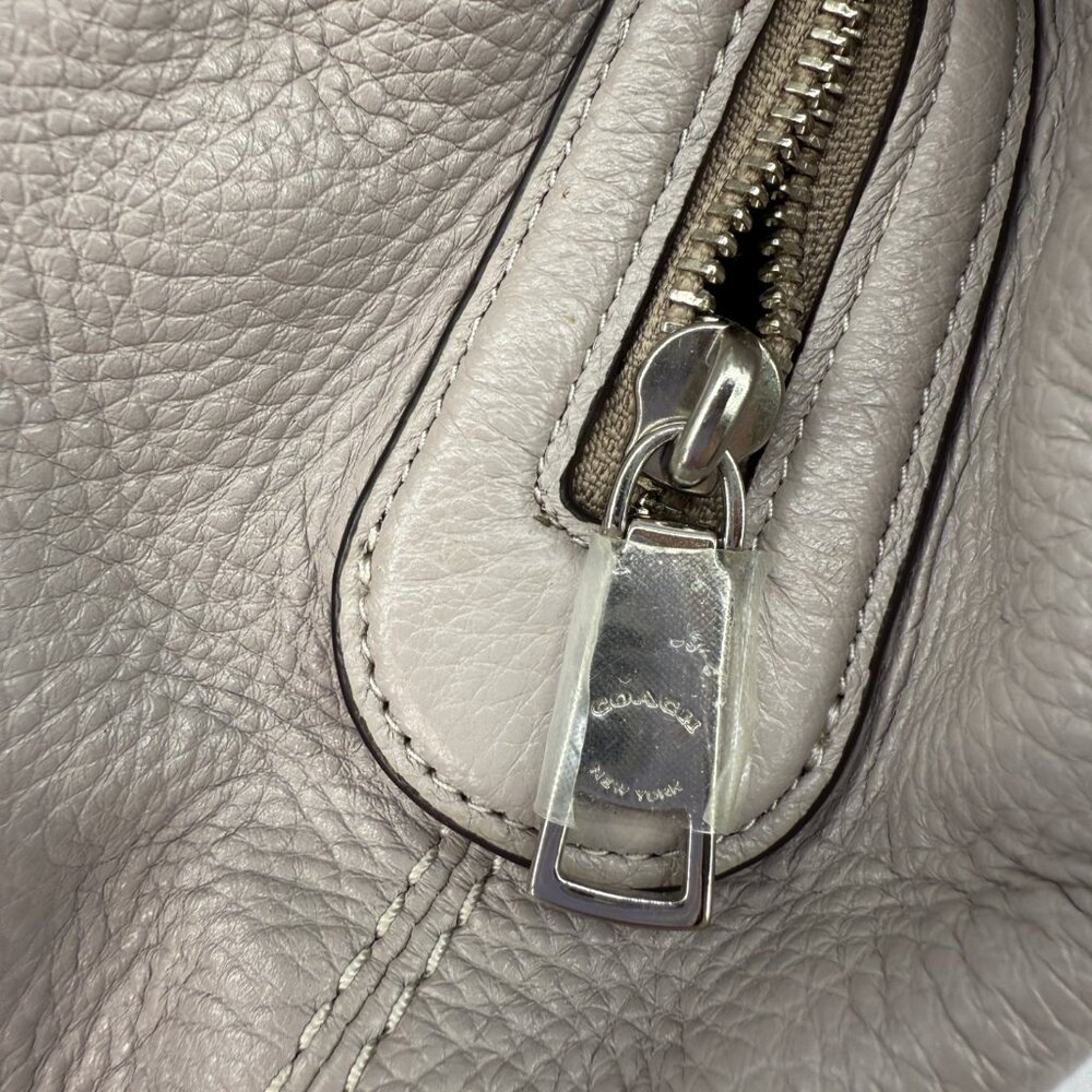 Coach Lexy Leather Shoulder Bag Gray - Picture 4 of 10